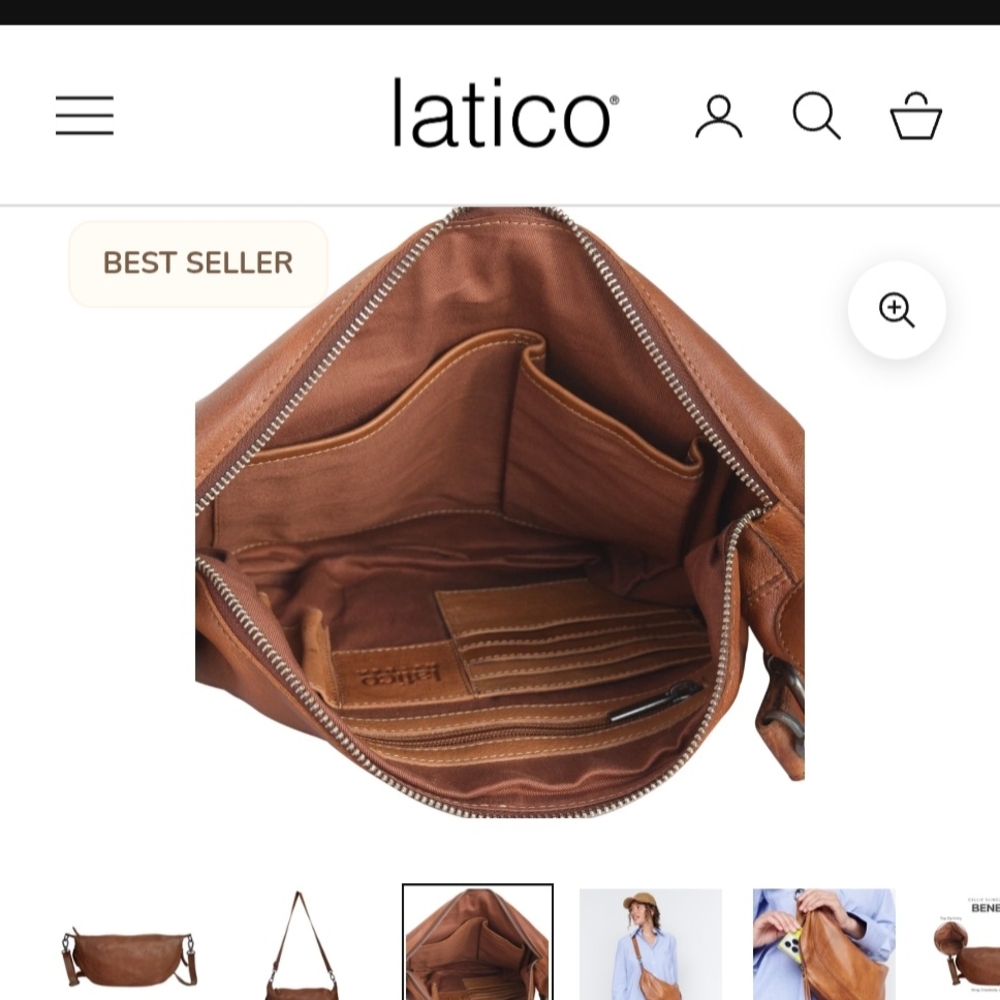 Latico Brown Leather Crossbody Bag - Picture 4 of 15